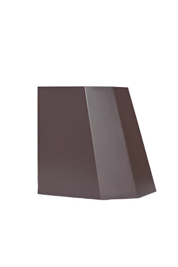 Cocoa brown geometric metal stool with angular silhouette and modern matte finish, suitable for indoor or outdoor use