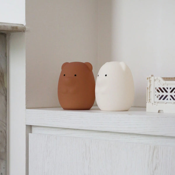White or brown big bear nightlight to comfort your child or baby while they sleep