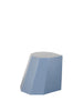 French grey geometric metal stool with a sleek matte finish and sculptural silhouette, perfect for indoor or outdoor use