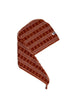 Brown checkered head towel on a white background