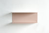 LONG light pink side table, NZ made locally in Taranaki out of 3mm Aluminium, inside or outside use