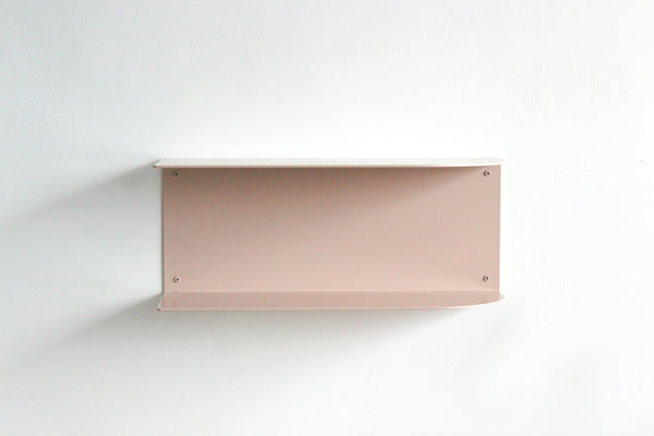 LONG light pink side table, NZ made locally in Taranaki out of 3mm Aluminium, inside or outside use