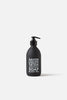 Black soap bottle with pump made in France, black tea