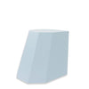 Soft blue geometric stool with a modern faceted silhouette — ideal for adding subtle colour and contemporary style to your interior or outdoor space.