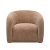 Caramel swivel armchair on a white background