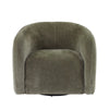 Moss velvet armchair on a white background
