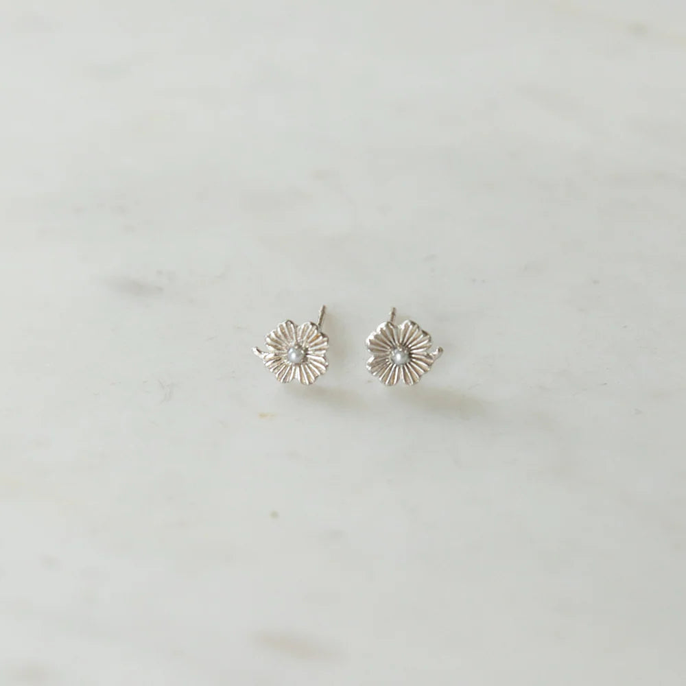 Lovely Lilly sterling silver earrings by Sophie with a small pearl